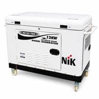 Генератор дизельный NIC DG17000, 3-фазный 230 / 380V, 50Hz, 12kW, бак 25 л, расход 3.1 л/час, пуск: стартер / AVR, 1280х710х872 мм, 295кг