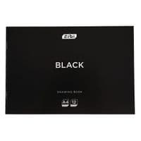 Альбом для рисования ZiBi А4 BLACK, 12 листов на скобе (ZB.1421-01)