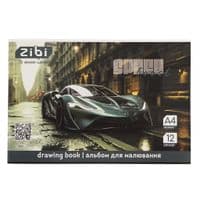 Альбом для рисования ZiBi А4 TRANSPORT, 12 листов на скобе (ZB.1421-09)