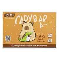 Альбом для рисования ZiBi А4 CAPYBARA, 12 листов на скобе (ZB.1421-18)
