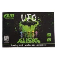 Альбом для рисования ZiBi А4 UFO, 20 листов на скобе (ZB.1423-04)