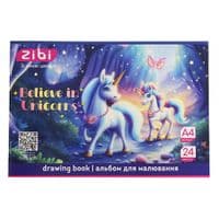 Альбом для рисования ZiBi А4 UNICORN, 24 листов на скобе (ZB.1424-07)