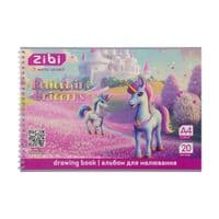 Альбом для рисования ZiBi А4 UNICORN, 20 листов на пружине (ZB.1440-07)