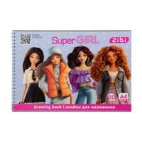 Альбом для рисования ZiBi А4 SUPER GIRL, 20 листов на пружине (ZB.1440-10)