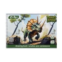 Альбом для рисования ZiBi А4 DINO, 20 листов на пружине (ZB.1440-16)