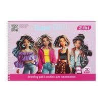Альбом для рисования ZiBi А4 SUPER GIRL, 20 листов на пружине (ZB.1443-10)
