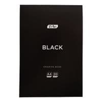 Альбом для рисования ZiBi (планшет) А4 BLACK, 20 листов, клееный блок, черный (ZB.1465-01)