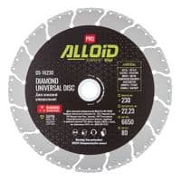 Круг відрізний Alloid Pro, алмазний, універсальний, 230мм (DS-16230)