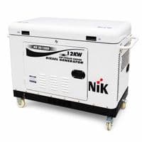 Генератор дизельный NIC DG15000, 1-фазный 230V, 50Hz, 12kW, бак 25 л, расход 3.1 л / час, пуск: стартер / AVR, 1280х750х870 мм, 315кг