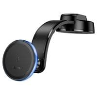 Автодержатель HOCO HW25+ Wireless Charging 15W, крепление на торпеду, зажим 50-90мм, Black, Box