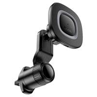Автодержатель HOCO HW30+ Wireless Charging 15W, крепление на решетку, зажим 50-90мм, Gray, Box