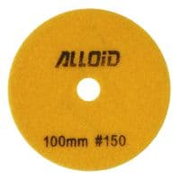 Круг зачистний Alloid Pro, алмазний, шліфувальний, на липучці, 100мм, зерно 150 (DD-63285)