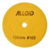 Круг зачистний Alloid Pro, алмазний, шліфувальний, на липучці, HEXAGON, 100мм, зерно 100 (DD-63386)
