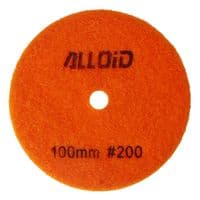 Круг зачистний Alloid Pro, алмазний, шліфувальний, на липучці, HEXAGON, 100мм, зерно 200 (DD-63388)