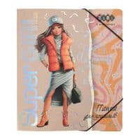 Папка для тетрадей ZiBi SUPER GIRL, картонная, на резинке В5 (200 х 230 мм) (ZB.14990-10)