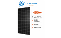 Солнечная панель Leapton LP182*210-M-48-NB-450W (450W, bifacial, black frame)