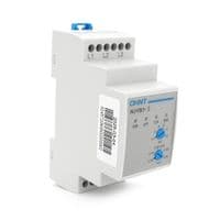 Реле контроля фаз CHINT NJYB3-3 AC380V, 3F3P,  Защита U- (0,7~0,95) *Us, Задержка 0,1~10с, Защита обрыва фаз, Ue240 / 415V, Ie0.75 / 0.47, 1CO+1NO