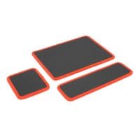 Набор ковриков магнитных для монтажных инструментов 3в1, 100*320мм, 250*320мм, 135*160мм, черный/ красный