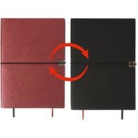 Книга записна Buromax DUET, А5, 96 аркушів, клітинка+лінія, бордовий (BM.295626-13)