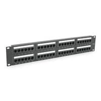 Патч-панель 48 портів UTP DUAL кат 6Е 19', 2U не екранована чорна Q20