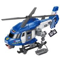 Игрушка CARS S Полицейский вертолет 1:16 (инерция, звук, свет, лебедка с крюком для подъема грузов, вращающиеся лопасти)