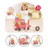 Игрушка Bibi-inn Ходунки-Поезд 3 в 1 с парой и звуковыми эффектами (красный)