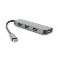 Хаб YT47720 Type-С на USB 3.0/4 порта, 480Mbts, питание от USB, 0.15m, Silver, Box