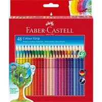 Карандаши цветные Faber-Castell Grip, акварельные, 48 цветов в картонной коробке, 112449 (26535)
