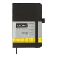 Книга записная Buromax ETALON 95 х 140 мм, 96 листов, клетка, черный (BM.296160-01)