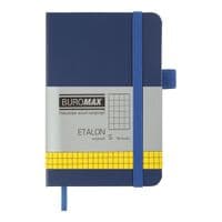 Книга записна Buromax ETALON 95 х 140 мм, 96 аркушів, клітинка, синій (BM.296160-02)