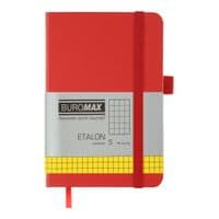Книга записна Buromax ETALON 95 х 140 мм, 96 аркушів, клітинка, червоний (BM.296160-05)