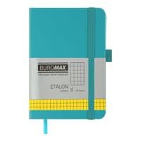 Книга записна Buromax ETALON 95 х 140 мм, 96 аркушів, клітинка, бірюзовий (BM.296160-06)