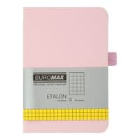 Книга записна Buromax ETALON 95 х 140 мм, 96 аркушів, клітинка, рожевий (BM.296160-10)