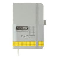 Книга записна Buromax ETALON 95 х 140 мм, 96 аркушів, клітинка, срібний (BM.296160-24)