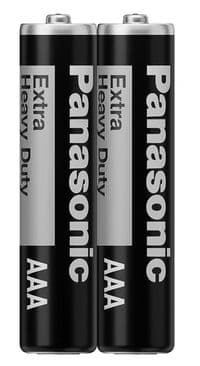 Батарейка Panasonic Extra Heavy Duty угольно-цинковая AAA(R3) пленка, 2 шт.