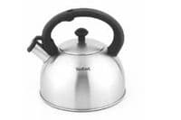 Чайник со свистком Tefal Duetto+, 2.5л, нержавеющая сталь, стальной, черный