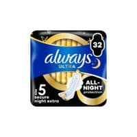 Гигиенические прокладки Always Ultra Secure Night Extra Размер 5 32 шт. (8700216450423)
