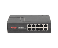 8ми портовий Smart PoE комутатор ONV-H1108PEBS, 8хРоЕ 100Мбіт + 2хUplink 100Мбіт, IEEE802.3af / at, потужність 100Вт, пластик