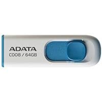 ADATA C008 Capless Sliding USB Flash Drive 64GB WHITE+BLUE RETAIL