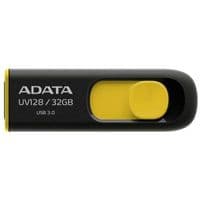 Накопитель ADATA UV128 32GB RETAIL BLACK-YELLOW