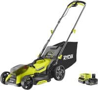 Газонокосарка акумуляторна Ryobi ONE+ HP RY18LMX33A-150 18В акб 1х5А·год 33см 30л 25-90мм 9.3кг