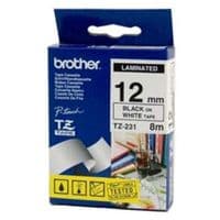 Термо-лента Brother 12mm ламинированная, черный на белом