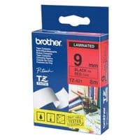 Термо-лента Brother 9mm ламинированная, черный на красном