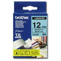 Термо-лента Brother 12mm ламинированная, черный на синем