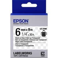 Картридж с лентой Epson LK2TBN принтеров LW-300/400/400VP/700 Clear Blk/Clear 6mm/9m