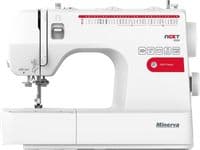 Швейная машинка MINERVA NEXT 532A, электромех., 85 Вт, 32 швейных операций, петля автомат, 85Вт, белый+красный