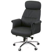 Офисное кресло Аклас Драгобрат, AL MB, Кожа LC-A Black/PU Black (00179840)