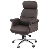 Офисное кресло Аклас Драгобрат, AL MB, Кожа LC-K Dark Brown/PU Dark Brown (00179839)