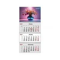 Календарь Axent настенный квартальный 2027 год 3 пр. Magic Flowers 3 (8803-27-27-A)