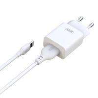 Зарядний пристрій XO L99 USB 12W + cable USB to Lightning white (L99-L-WH)